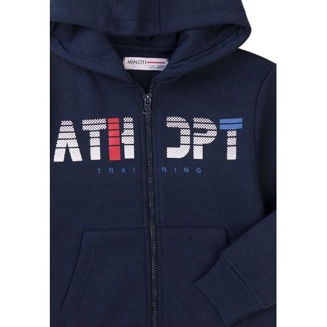 HANORAC CU GLUGĂ PENTRU BĂIEȚI, MINOTI, 7BZTHRU 4, ALBASTRU