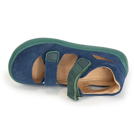 CHLAPECKÉ SANDÁLY BAREFOOT TERY DENIM, PROTETIKA, TMAVĚ MODRÁ