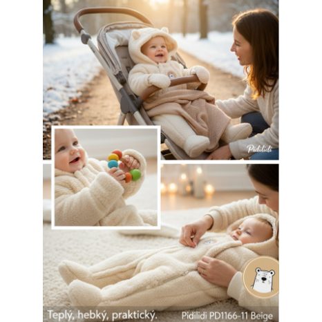 PIDILIDI ZIMNÁ DOJČENSKÁ KOMBINÉZA PD1166-11 BEIGE