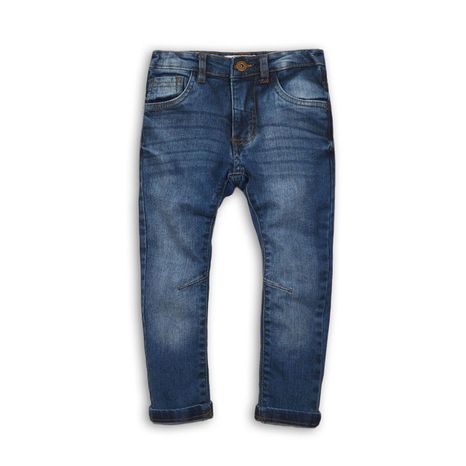Nohavice chlapčenské džínsové s elastanom, Minoti, WEST 3, modrá