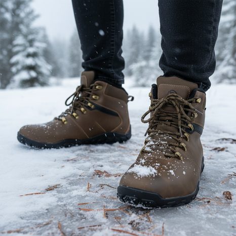 ZIMNÍ BAREFOOTOVÉ BOTY S MEMBRÁNOU BUGGA DYLAN BROWN B00196-18