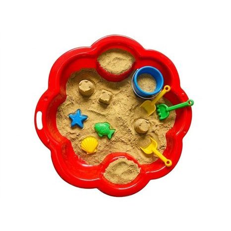 PÍSKOVIŠTĚ KVĚTINA - ČERVENÉ 107X107 CM - LIFESTYLE