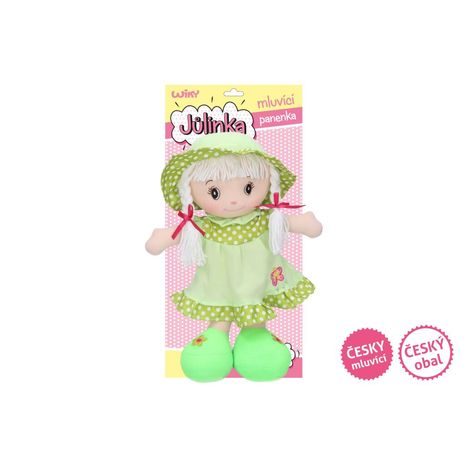 MLUVÍCÍ PANENKA JŮLINKA 40 CM (ČESKÝ OBAL, MLUVÍ ČESKY), WIKY, W005105
