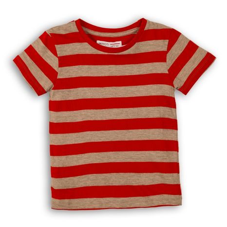 Tricou pentru băieți, cu mânecă scurtă, Minoti, 1STRIPE 1, roșu