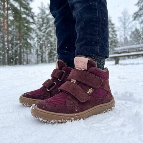 GHETE BAREFOOT DE IARNĂ PENTRU FETE TEX WOOL BORDEAUX FRODDO G3110266-36W