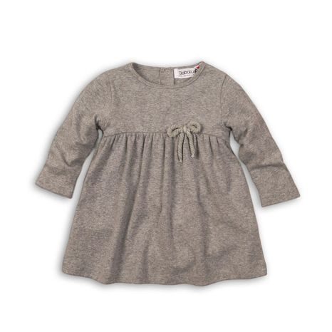 Šaty dievčenské s mašľou, Minoti, BIRDCAGE 5, šedá