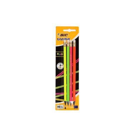 BIC Tužka s gumou 4 ks neonová, BIC, W850020