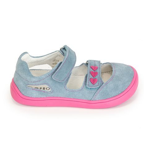 sandale pentru fete Barefoot TERY JEANS, Protetika, albastru deschis 