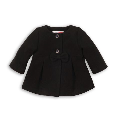 Kabát dívčí s mašlí, Minoti, SQUIRREL 9, černá 