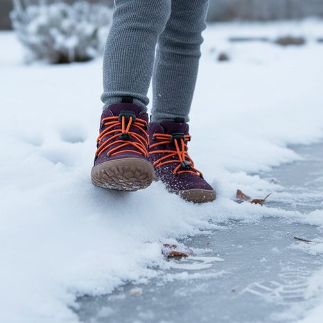 DÍVČÍ CELOROČNÍ BAREFOOT BOTY TEX TRACK PURPLE, FRODDO, G3110257-6, FIALOVÁ