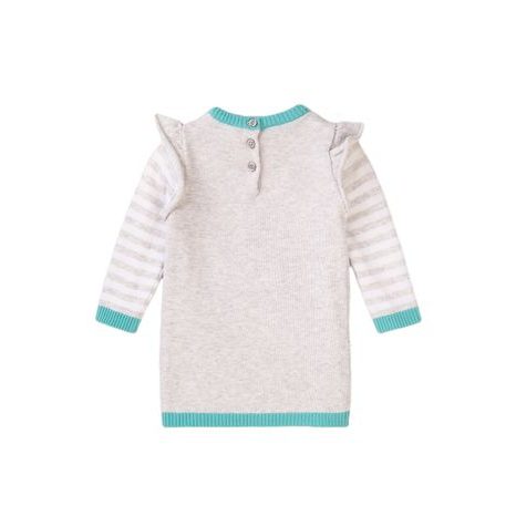ŠATY DÍVČÍ ÚPLETOVÉ, MINOTI, MAGICAL 9, ŠEDÁ