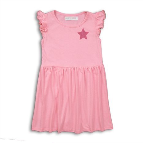Šaty dívčí bavlněné, Minoti, 2KDRESS14, růžová 