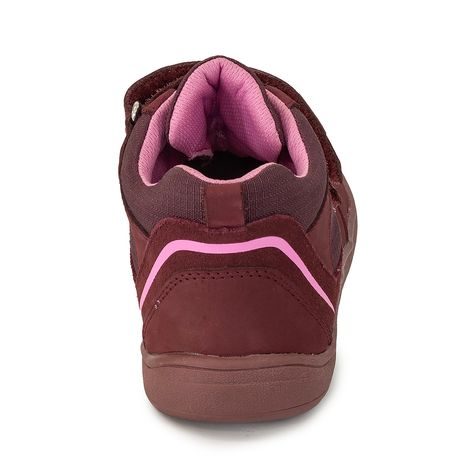 DÍVČÍ CELOROČNÍ BOTY S MEMBRÁNOU BAREFOOT BANET BORDO, PROTETIKA, ČERVENÁ