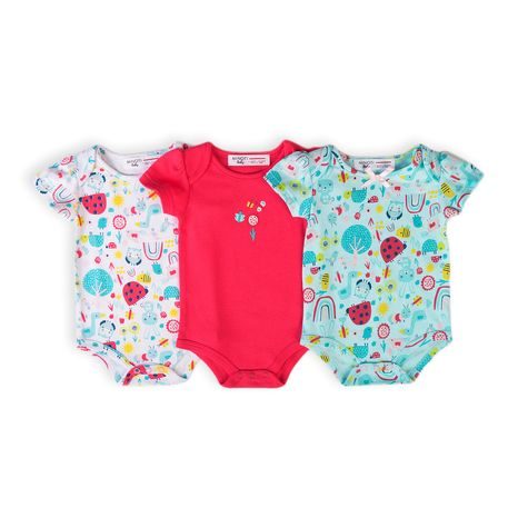 Body Infant 3 Pack, Minoti, Ladybug 7, Lány