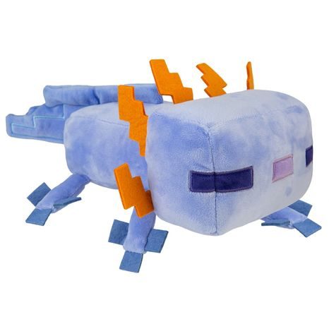 VZÁCNÝ MODRÝ PLYŠOVÝ AXOLOTL Z MINECRAFTU O DÉLCE 28 CM