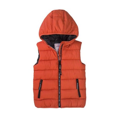 Vesta chlapčenská Puffa s kapucňou, Minoti, 7BGILET 11, oranžová