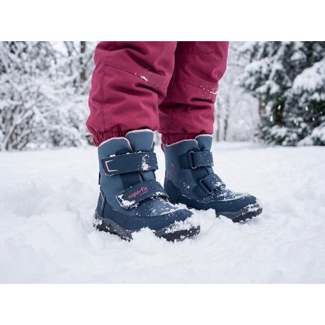 GHETE DE IARNĂ PENTRU FETE HUSKY BLUE/PINK SUPERFIT 1-006081-8010