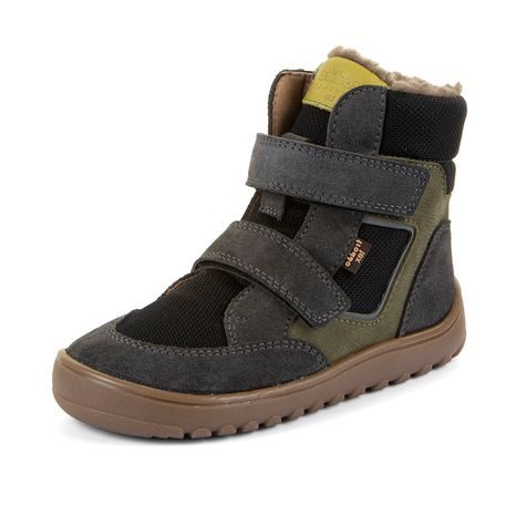 DĚTSKÉ ZIMNÍ BAREFOOT BOTY UP HILL WOOL GRAY/BLACK FRODDO G3160262-3