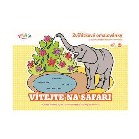 Állat színező könyv - Üdvözöljük a Safari, Kresli.to, W009522