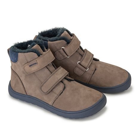 CHLAPECKÉ ZIMNÍ BAREFOOT BOTY DENY BROWN, PROTETIKA, HNĚDÁ