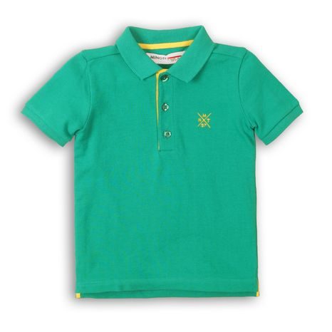 Tričko chlapčenské Polo s krátkym rukávom, Minoti, 1POLO 8, zelená
