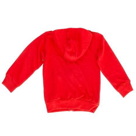 CHLAPČENSKÁ MIKINA S KAPUCŇOU PO CELEJ DĹŽKE, MINOTI, 9ZIPEMB 5, ČERVENÁ