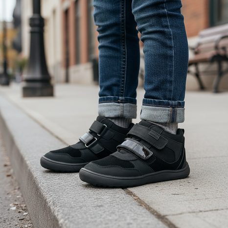DÍVČÍ CELOROČNÍ BAREFOOT BOTY PROTETIKA BANET NERO