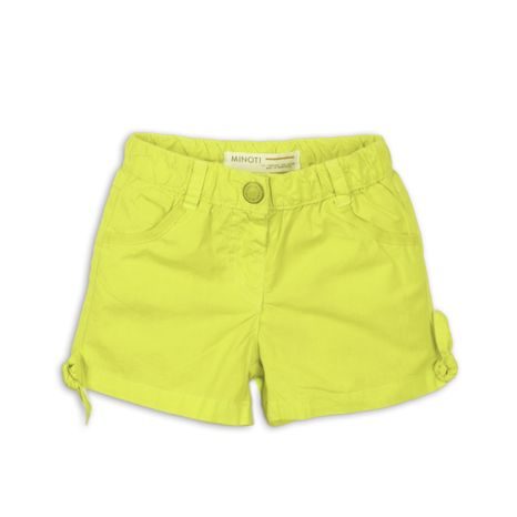 Pantaloni scurți pentru fete, din bumbac, Minoti, 2SHORT 1, galben