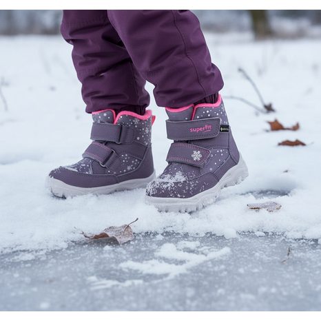 DÍVČÍ ZIMNÍ BOTY HUSKY1 PURPLE/PINK GORE-TEX, SUPERFIT,1-006045-8500