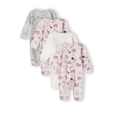 OVERAL KOJENECKÝ 4PACK, MINOTI, 16MBABY 3B, RŮŽOVÁ