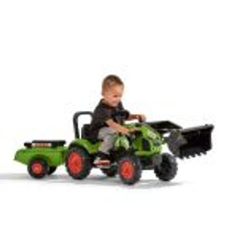 ŠLAPACÍ TRAKTOR CLAAS ARION S NAKLADAČOM A VLEČKOU, FALK, W011259