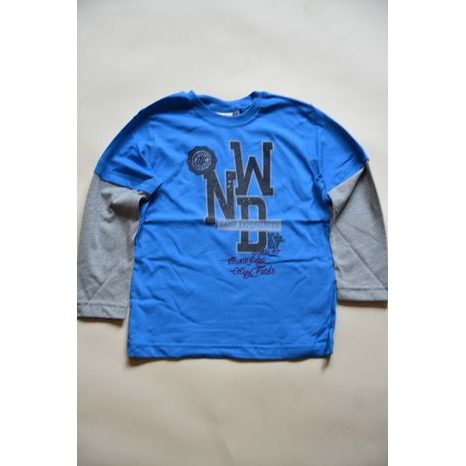 tričko chlapecké s dlouhým rukávem, Wendee, ozfb101628-1, modrá 