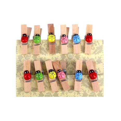 Ladybug Pegs 12pcs, WIKY, W816262