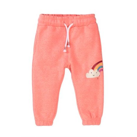 PANTALONI DE TRENING PENTRU FETE, MINOTI, POM 5, ROZ