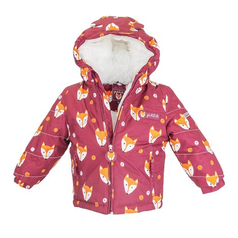 ZIMNÁ DIEVČENSKÁ BUNDA S KOŽUŠINOU, PIDILIDI, PD1143-16, BORDOVÁ