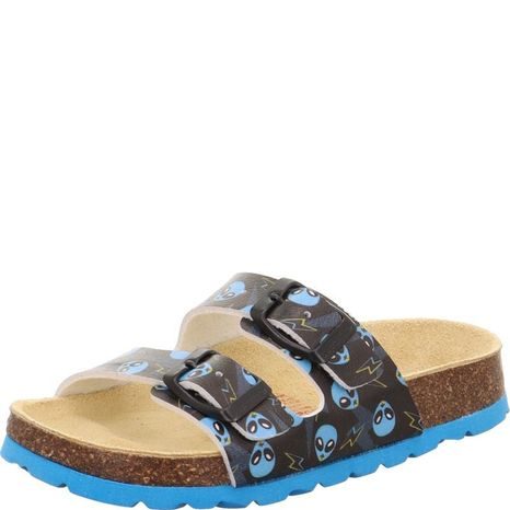 CHLAPECKÉ KORKOVÉ PANTOFLE SUPERFIT FOOTBAD BLACK/MULTICOLORED 1-800111-0060