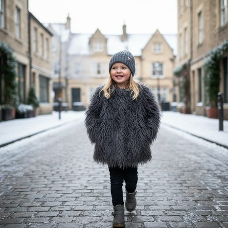 GEACĂ FETIȚE CU PUF EXTERIOR, MINOTI, ROSEWOOD 7, GRI