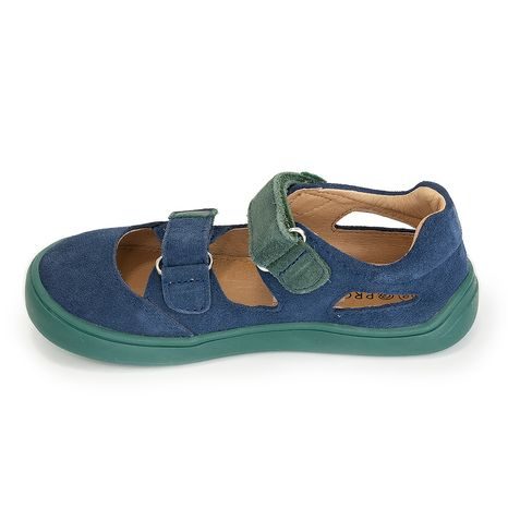CHLAPECKÉ SANDÁLY BAREFOOT TERY DENIM, PROTETIKA, TMAVĚ MODRÁ