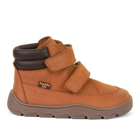 DĚTSKÉ ZIMNÍ BAREFOOT BOTY ZERU TEX COGNAC, FRODDO, G2110150-3, HNĚDÁ