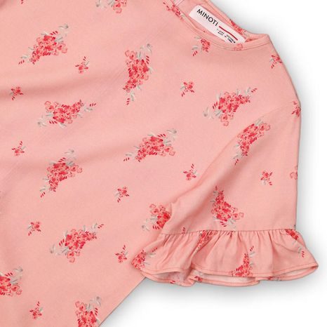 ŠATY DIEVČENSKÉ BAVLNENÉ, MINOTI, PEACHY 11, RŮŽOVÁ