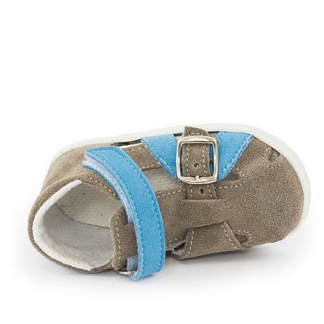 DĚTSKÉ SANDÁLY J009/S ŠEDÁ/MODRÁ, JONAP, ŠEDÁ