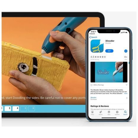 3D PERO 3DOODLER START + A 72 NÁPLNÍ + 10 ŠABLON, WIKY KREATIVITA, W039045