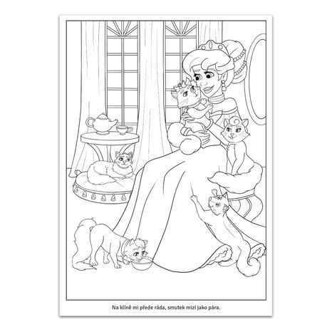PRINCEZNY A JEJÍ MAZLÍČCI OMALOVÁNKA A5, KRESLI.TO, W031846