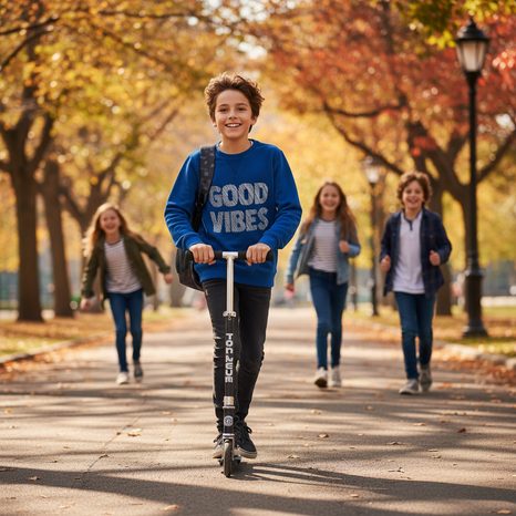 MIKINA CHLAPECKÁ, MINOTI, KB FLEECE CREW 9, MODRÁ