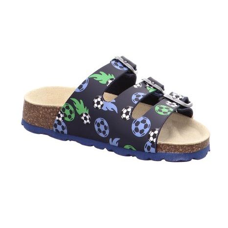 CHLAPECKÉ KORKOVÉ PANTOFLE FOOTBAD, SUPERFIT, 1-800113-8020, MODRÁ