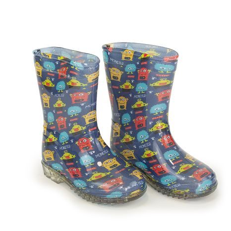 CHLAPECKÉ HOLÍNKY PVC - POTISK MONSTERS, PIDILIDI, PL0040-04,  MODRÁ