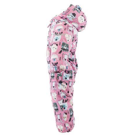 DIEVČENSKÁ ZIMNÁ KOMBINÉZA S KOŽÚŠKOM, PIDILIDI, PD1129-01, RUŽOVÁ