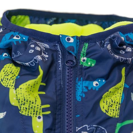 CHLAPČENSKÁ JARNÁ/JESENNÁ BUNDA S POTLAČOU A KAPUCŇOU, PIDILIDI, PD1092-04, MODRÁ