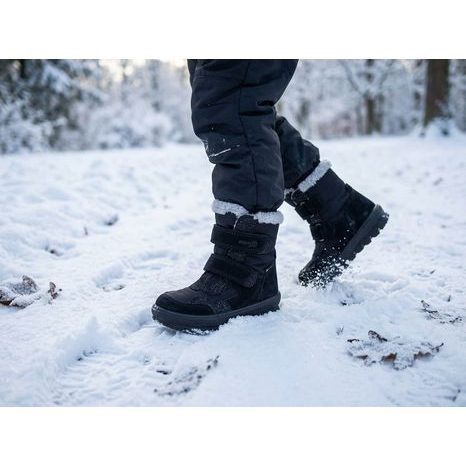 DIEVČENSKÉ ZIMNÉ TOPÁNKY FLAVIA BLACK/SILVER GTX SUPERFIT 1-000229-0000