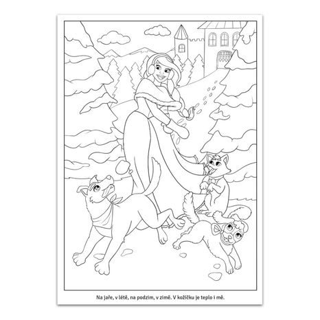 PRINCEZNY A JEJÍ MAZLÍČCI OMALOVÁNKA A5, KRESLI.TO, W031846